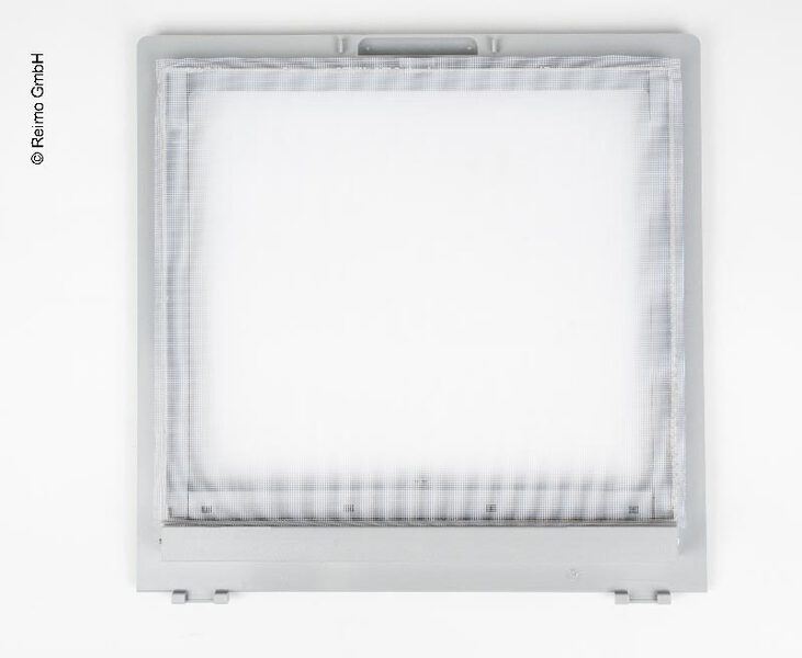 MPK Dachhauben-Netzrahmen 40 × 40 cm – Grau, mit Insektenschutz und Verdunklungsrollo