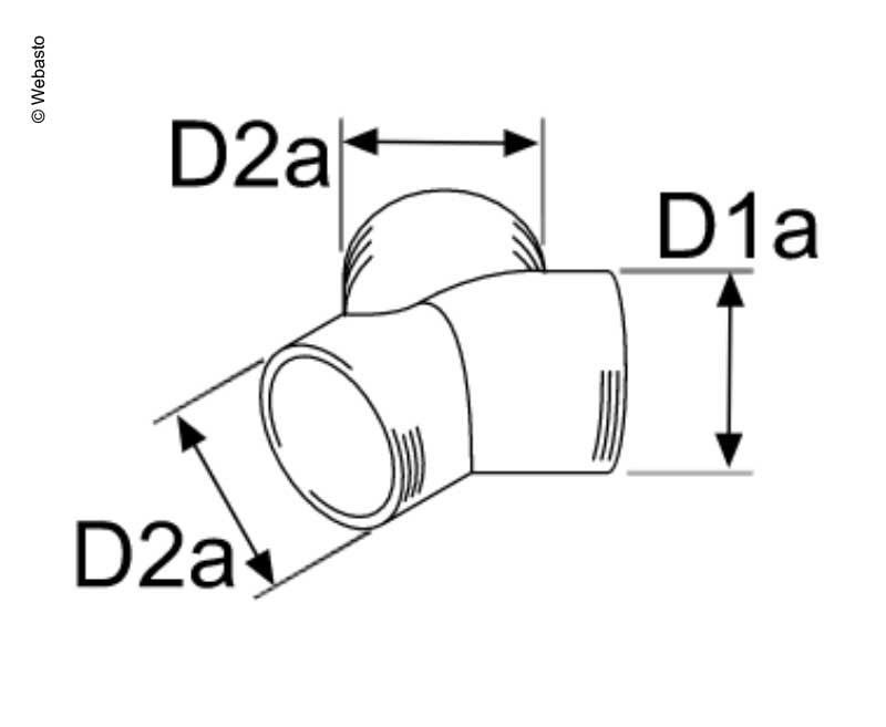 Webasto Y-Verteiler 80/60/60 – Kunststoff, Schwarz
