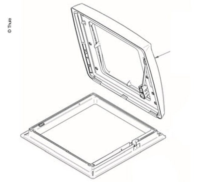 Thule Omnivent 40 × 40 Ersatzglas – Lichtdurchlässig