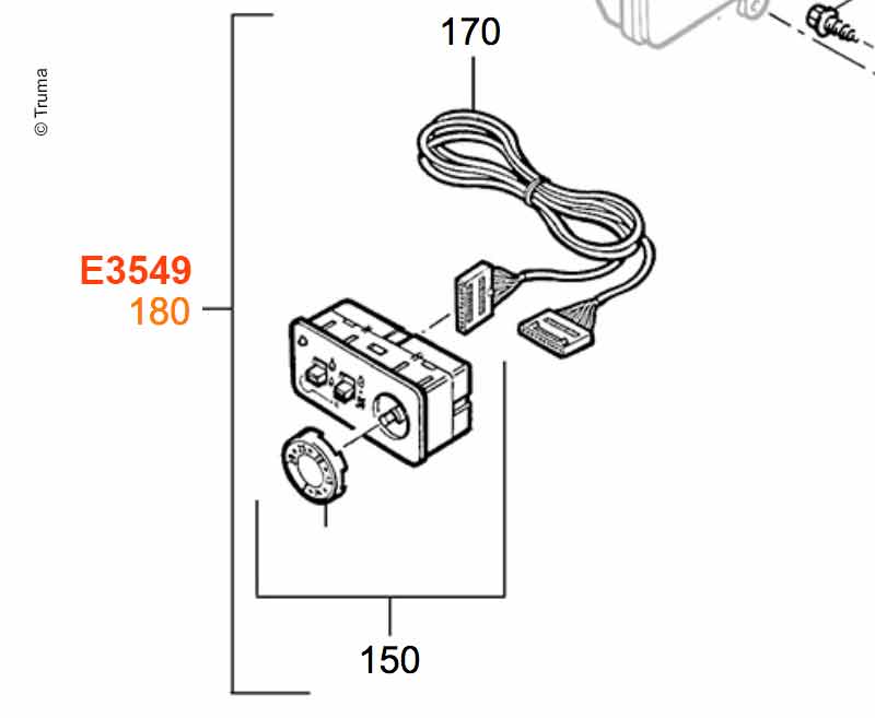 Truma E4000 Unterputz-Bedienteil