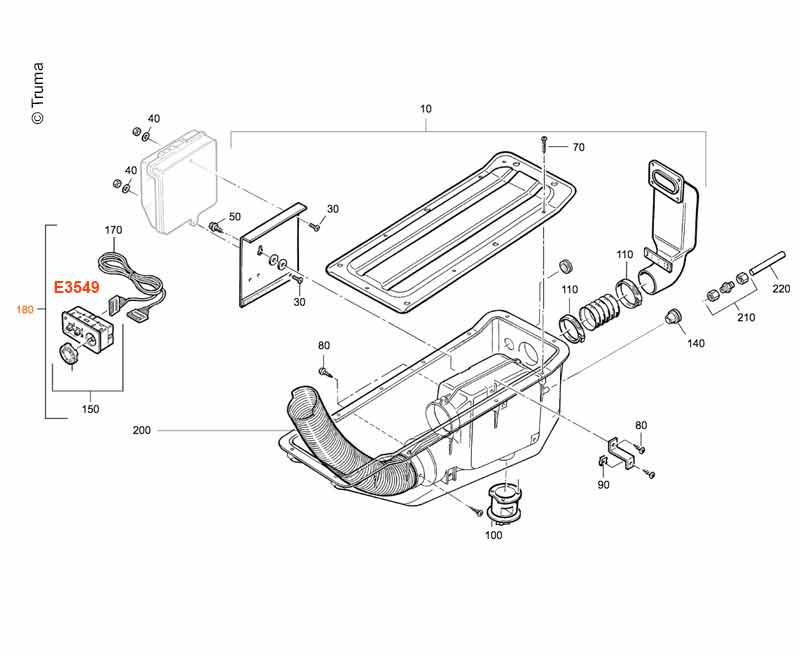 Truma E4000 Unterputz-Bedienteil