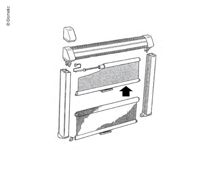 Dometic Seitz Rastrollo 2000 Verdunkelungsrolle 1070 × 794 mm – Grau