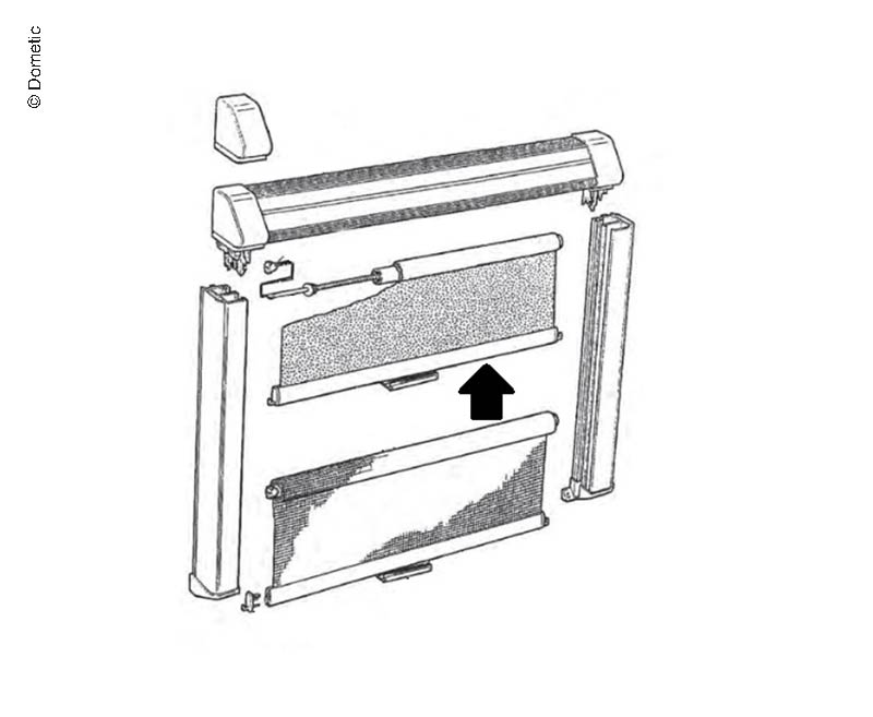 Dometic Seitz Rollo 2000 Verdunkelungsrollo 1130 × 700 mm – Sand