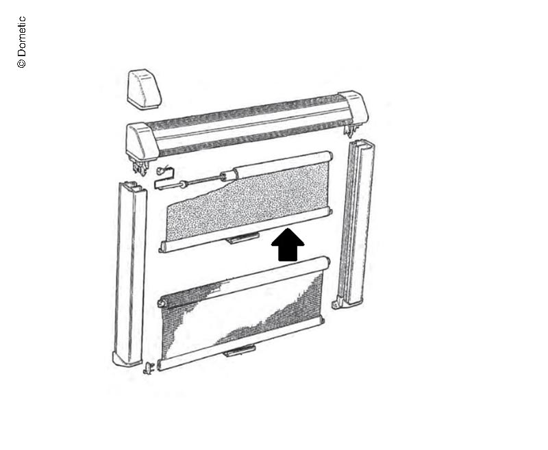 Dometic Seitz Rollo 2000 Verdunkelungsrollo 1330 × 700 mm – Grau