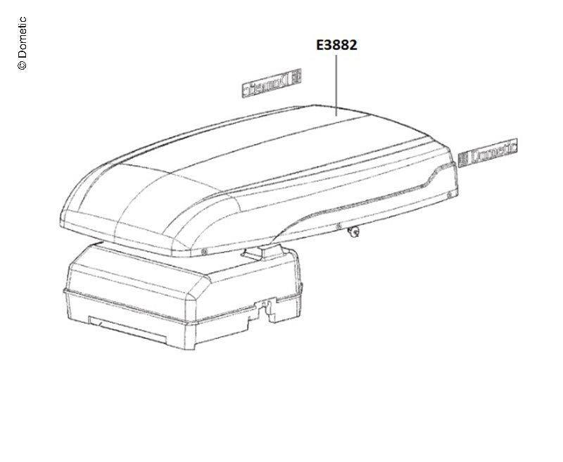 Dometic B2100/B2200/B2500/B2600/B3000 Klimahaube – Weiß