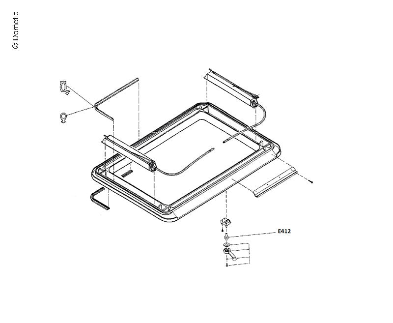 Dometic Heki 1 Antriebsritzel lang für Dachstärke 56–70 mm