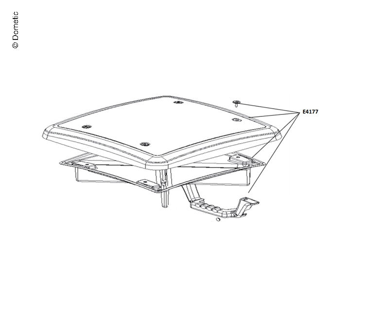 Dometic Heki Quad Ersatzglas komplett