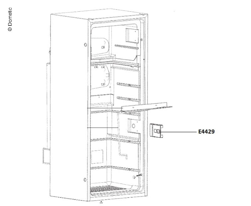 Dometic RM8XXX Abdeckung für Türverriegelung/Beleuchtung