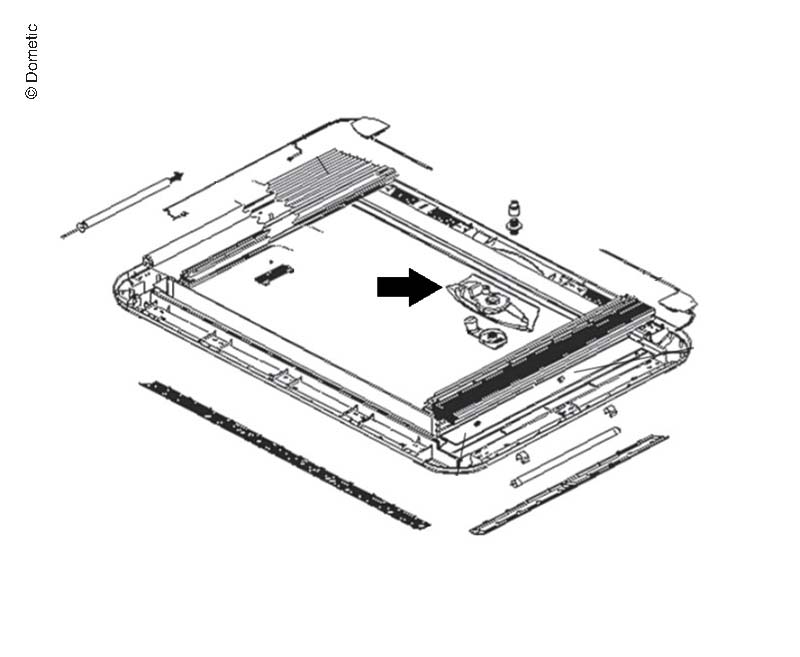Dometic Heki 3 Kurbelblende