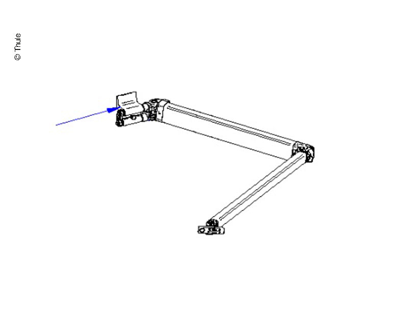 Thule Omnistor 4900 Spannarm links – 3,0/3,5 m, eloxiert