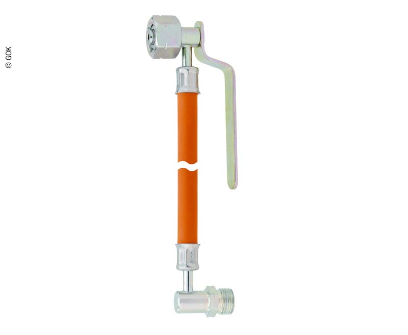 GOK Hochdruck-Gasschlauch GF-ÜM × GF-AG – 400 mm, PS 30 bar