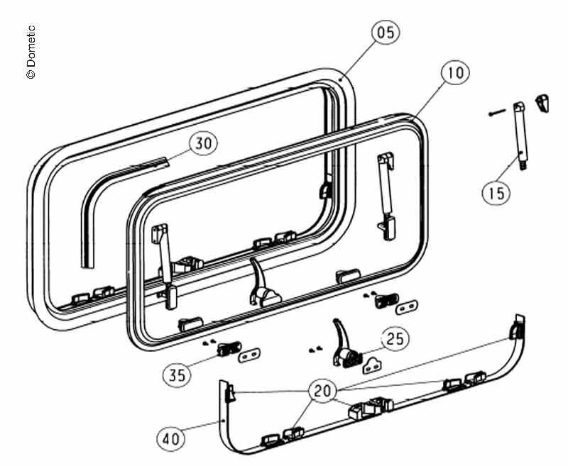 Dometic Seitz S7Z Ersatzscheibe – 1000 × 600 mm, Zentralverriegelung