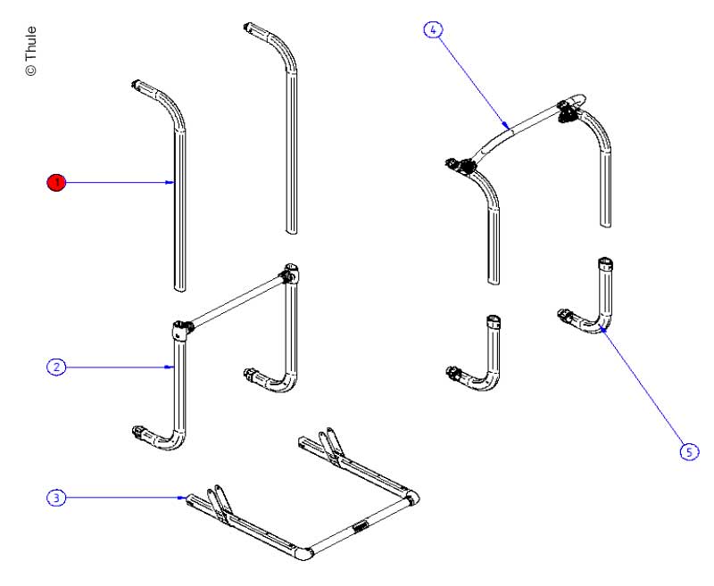Thule Elite G2 LV Arm – 1 Stück