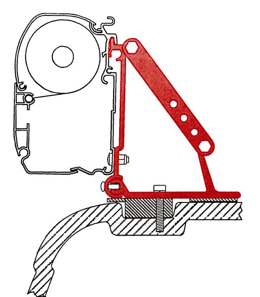 Fiamma F45 Adapter für VW T5/T6 mit Flachdach