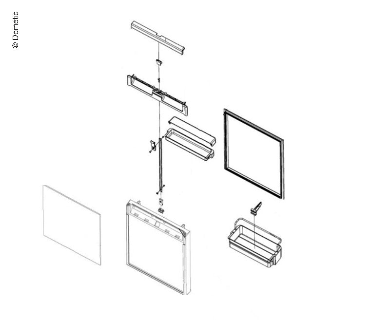 Dometic CRP40 komplette Kühlschranktür