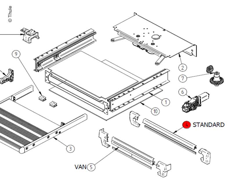 Thule Slide Out 700 2012 Frontschutzprofil