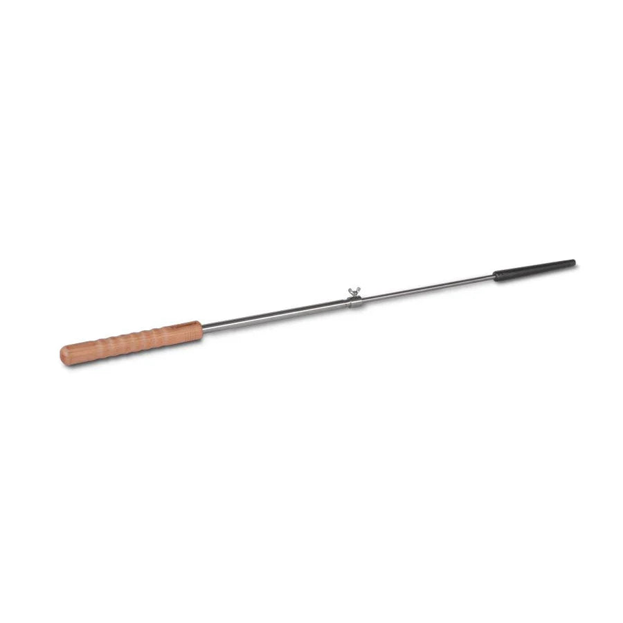 Petromax Stockbrot Spieß mit langem Edelstahlstiel, Holzgriff und spitzer Gusseisenspitze, Campinggrillzubehör.