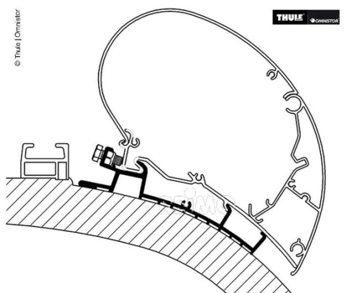 Thule Omnistor Serie 6 Dachadapter Carthago Chic bis 2014 – 500 cm
