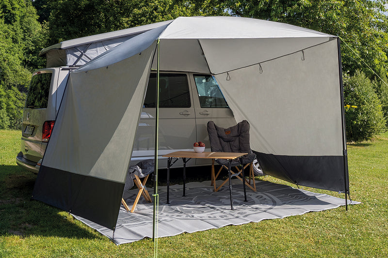 Reimo Tent Technology MAURITIUS PREMIUM Sonnensegel – 300 × 300 cm, Hellgrau