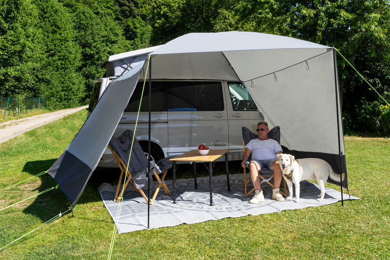 Reimo Tent Technology MAURITIUS PREMIUM Sonnensegel – 260 × 300 cm, Hellgrau