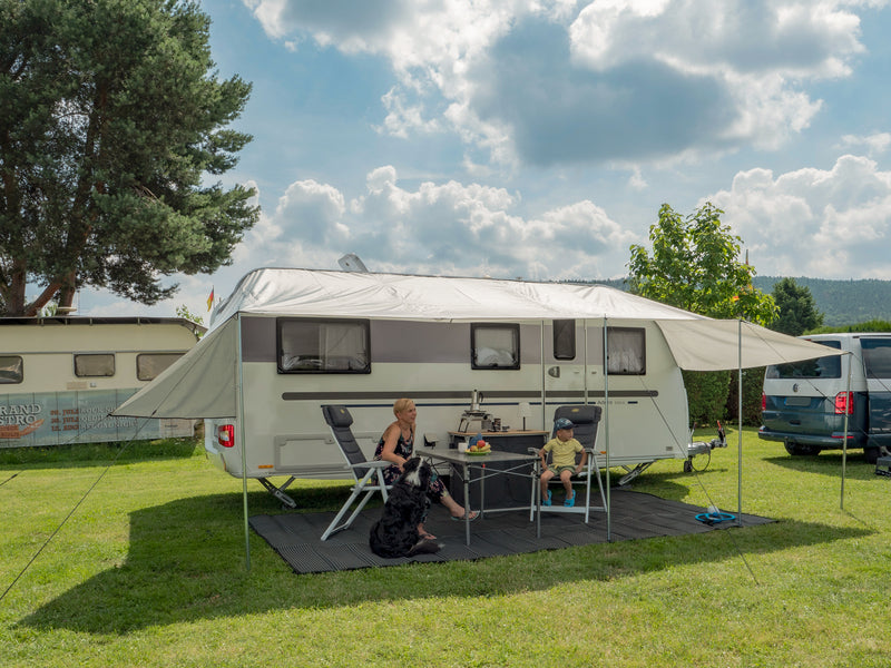 Reimo Tent Technology COMO 2 Sonnensegel – 250 × 240 cm, Hellgrau