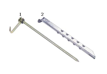 Heusser Erdnägel mit Haken – 21 cm × 7 mm, 5 Stück