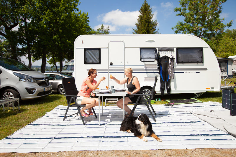 Camp 4 Villa Soft Deluxe Vorzeltteppich – 300 × 750 cm, Grau