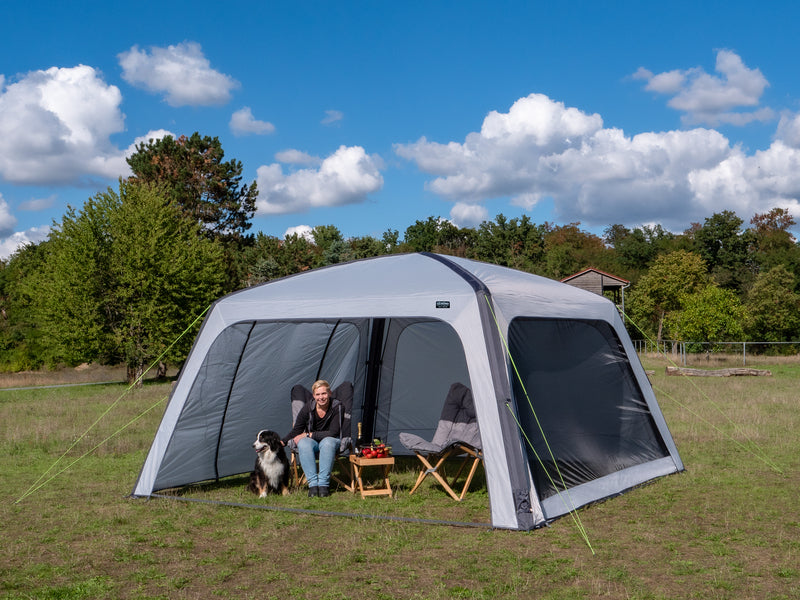Reimo Tent Technology LINOSA 350 Luft-Pavillon – 350 × 350 cm, inklusive 4 Seitenwänden