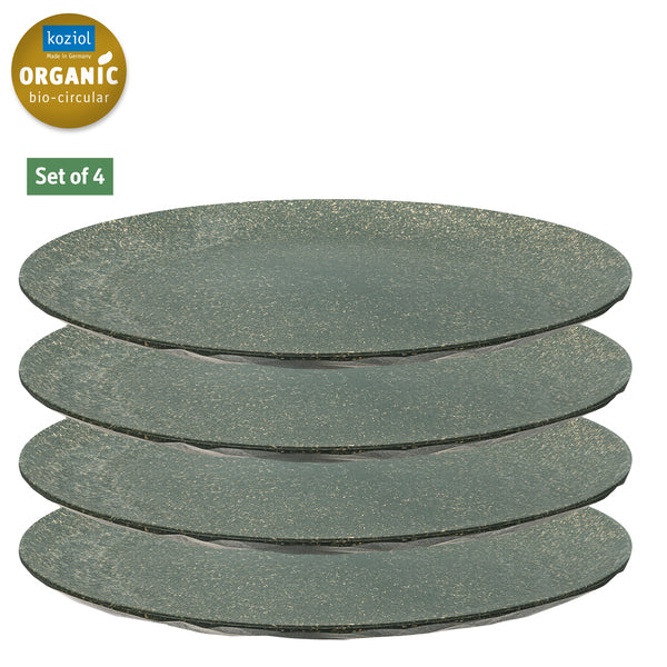 Koziol CLUB flache Teller Ø 26 cm – 4er-Set – Aschgrau