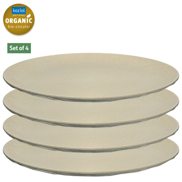 Koziol CLUB flache Teller Ø 26 cm – 4er-Set – Blattgrün