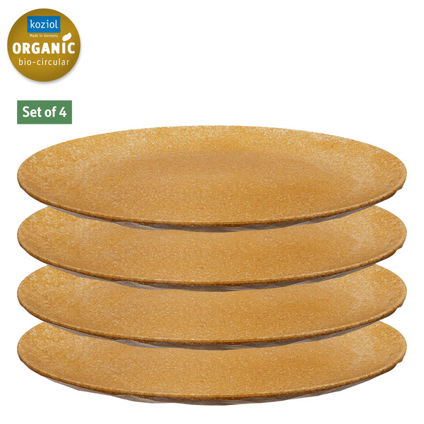 Koziol CLUB flache Teller Ø 26 cm – 4er-Set – Aschgrau