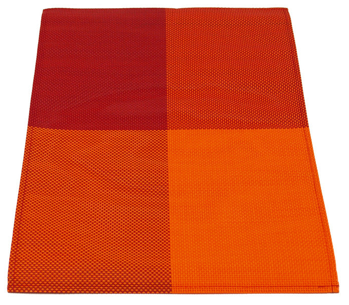 Camp4 PVC-Platzdeckchen – 30 × 45 cm, Orange, 2er-Set