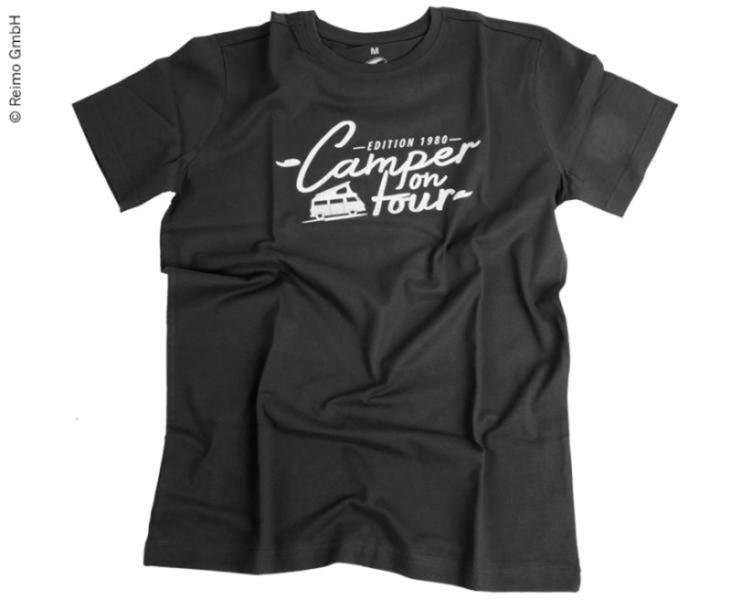 Holiday Travel Herren-T-Shirt Camper on Tour – Dunkelgrau, Größe S