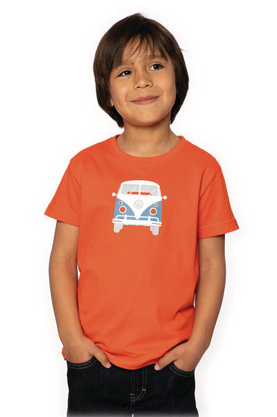 VW Collection by BRISA Kinder-T-Shirt Bulli Front – Petrolblau, Größe 140/146