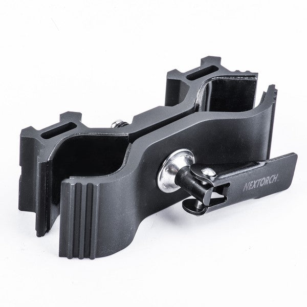 Schwarzer Nextorch RM85S Universal-Taschenlampenhalter aus robustem Kunststoff mit Picatinny-Schnellverschluss und.