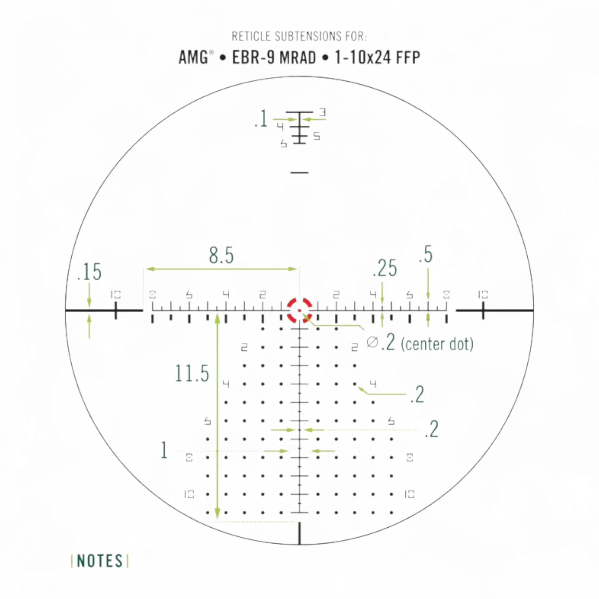 Vortex AMG 1-10x24 FFP EBR-9 MRAD
