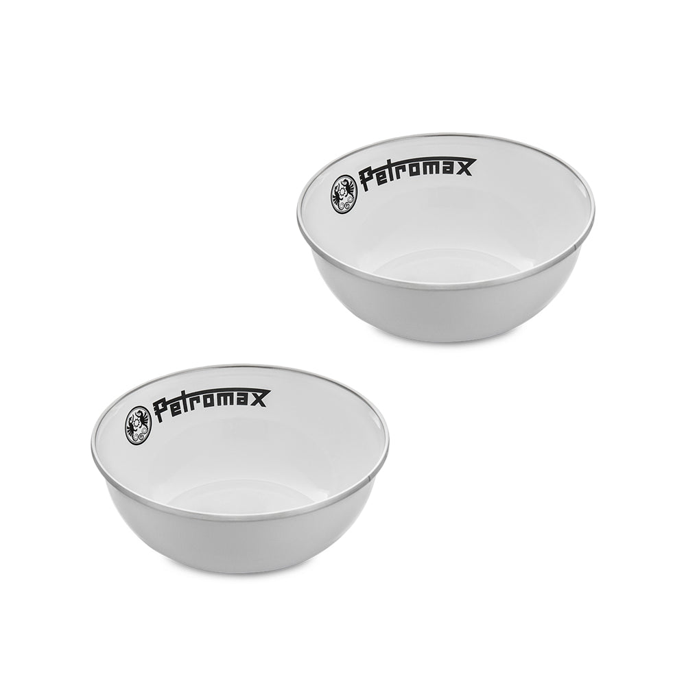 Emaille Schalen weiss 2 Stueck (160 ml)