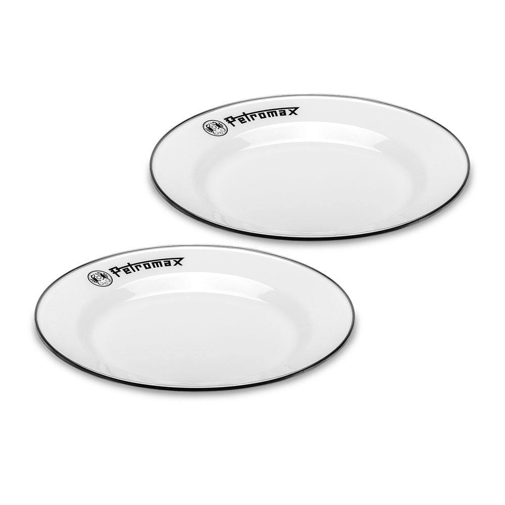 Emaille Teller weiss 2 Stueck (26 cm)