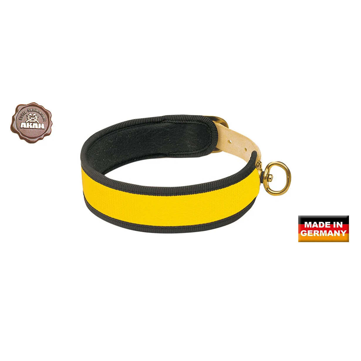 AKAH Schweißhalsung Spezial neongelb – Halsweite 45 cm