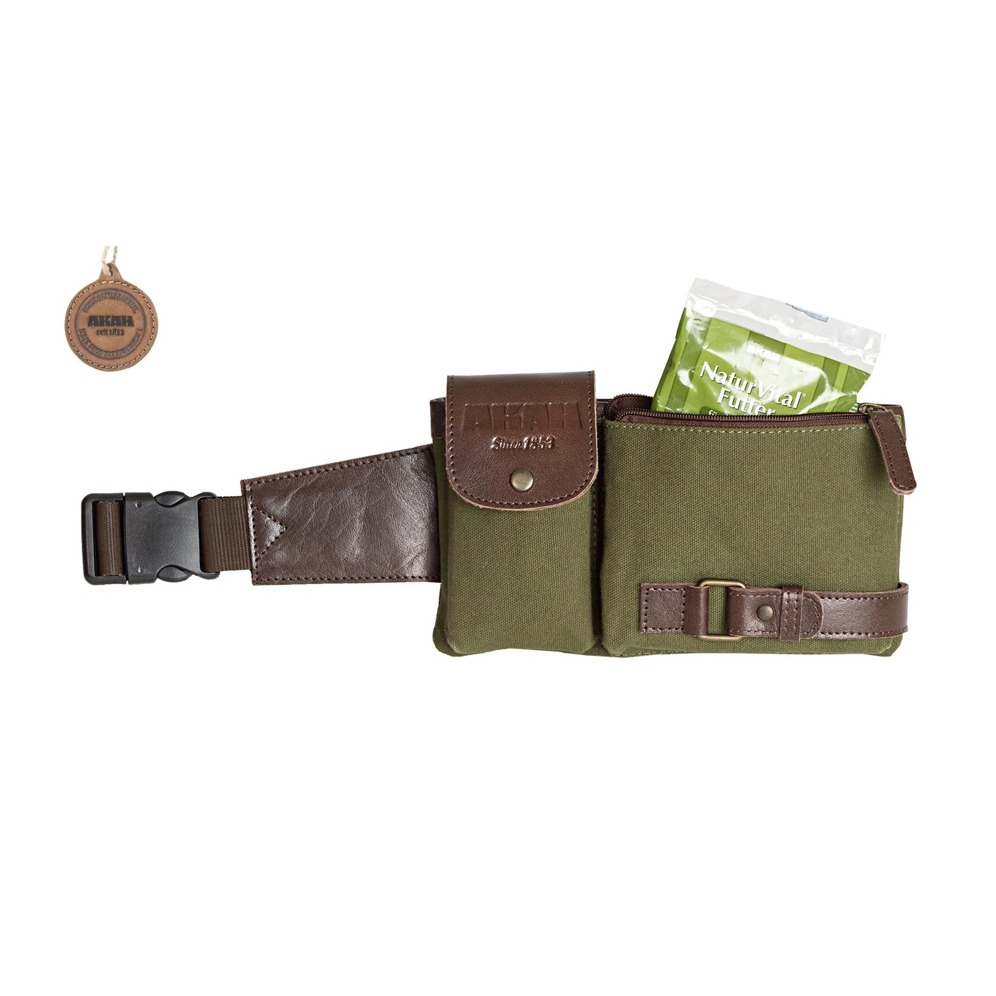 AKAH Bauchtasche in Grün und Braun