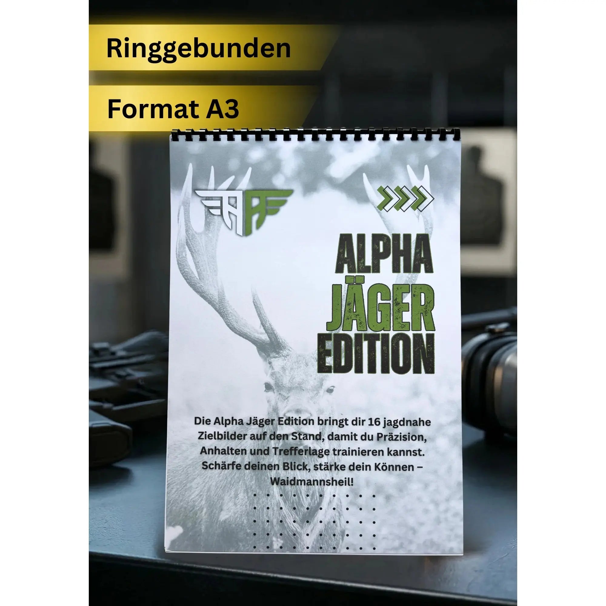 ALPHA AIM TARGETz Jäger Edition ALA.JED – ringgebundener A3-Zielscheibenblock