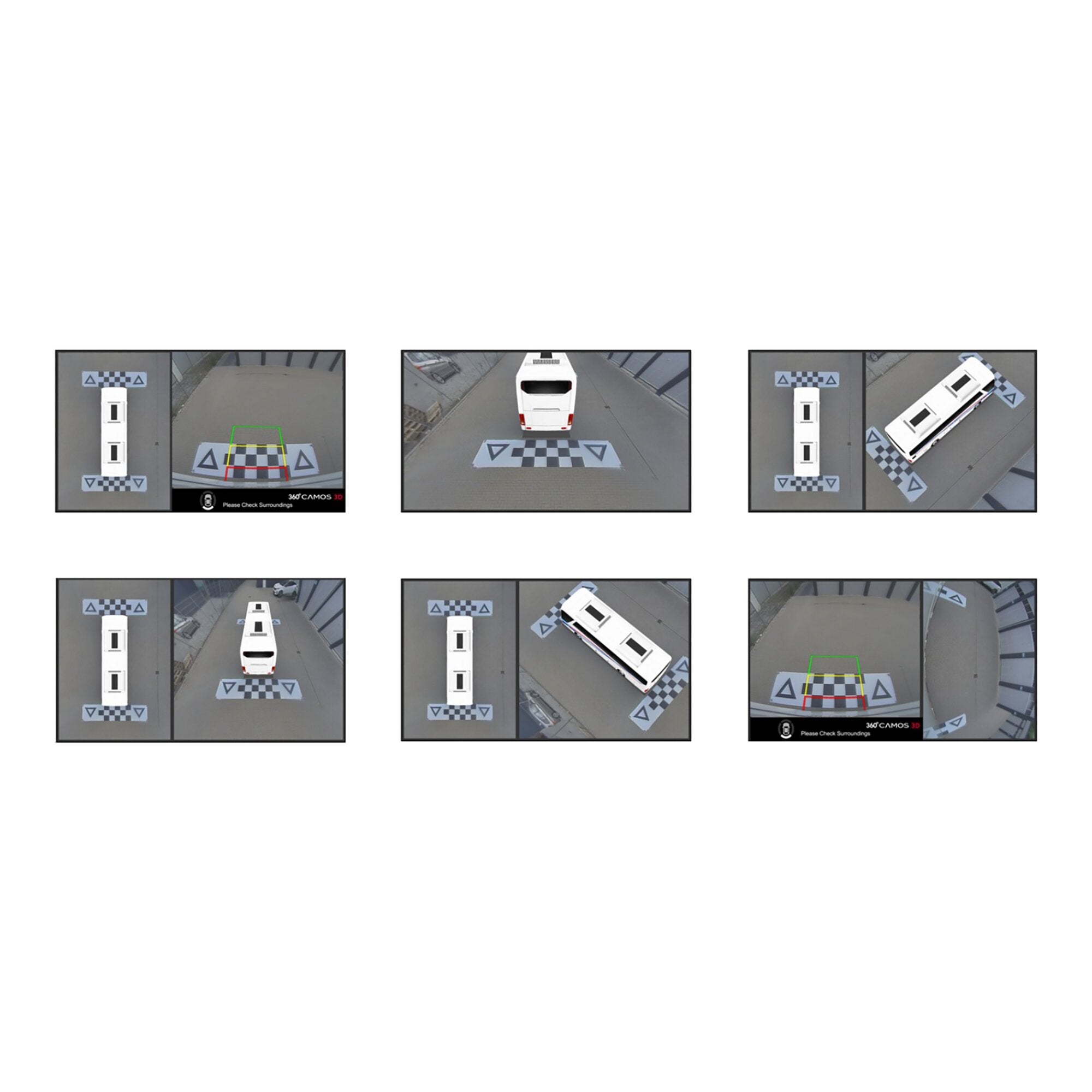 Rückfahrvideosystem Camos 360° 3D, mit Monitor