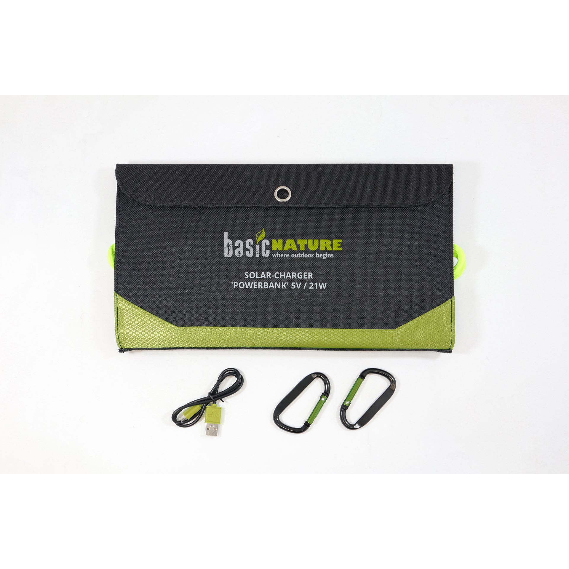 BasicNature Solar-Ladegerät – Anschlüsse