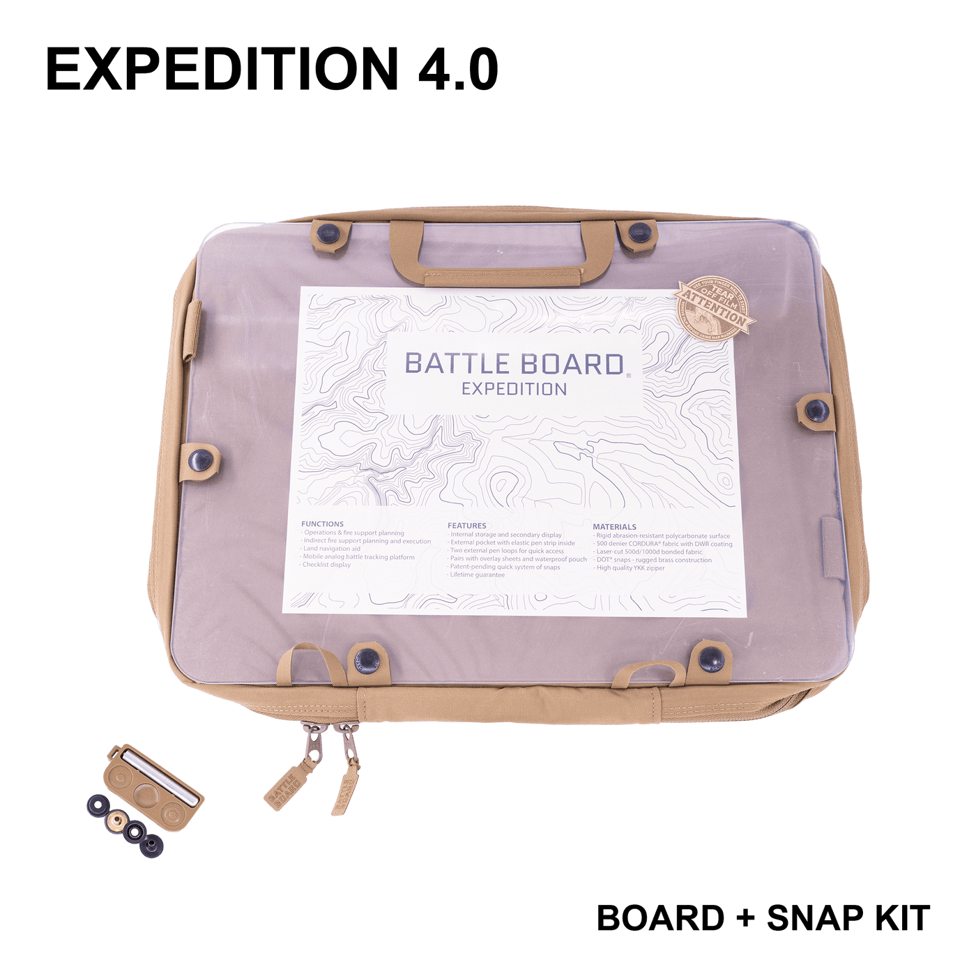 Battle Board Expedition 4.0 Large Coyote – Board mit Snap-Kit