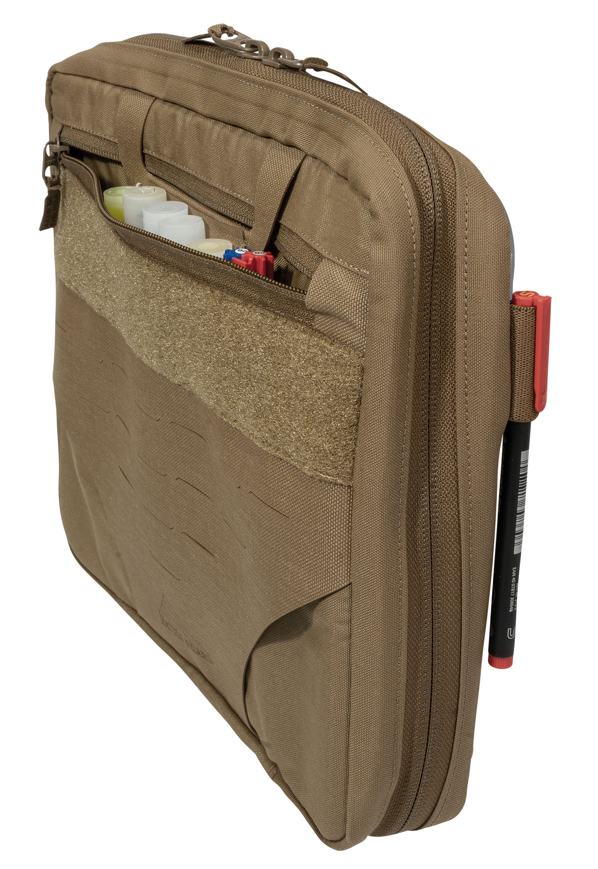 Battle Board Expedition 4.0 Medium Coyote seitlich mit Außentasche