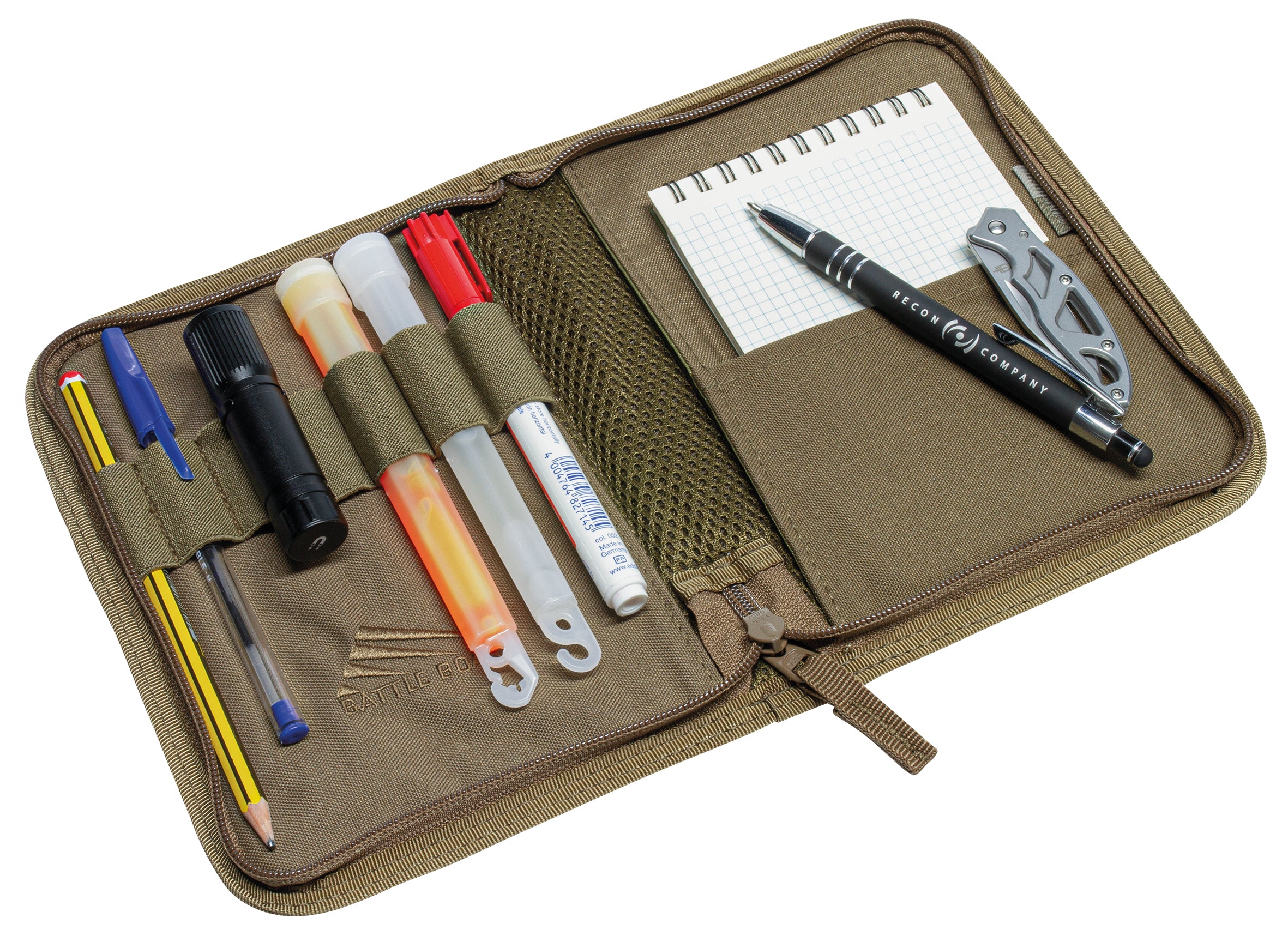 Battle Board Scout Notebook Small Multicam – Kartenfach mit abriebfester Polycarbonat-Displayhülle