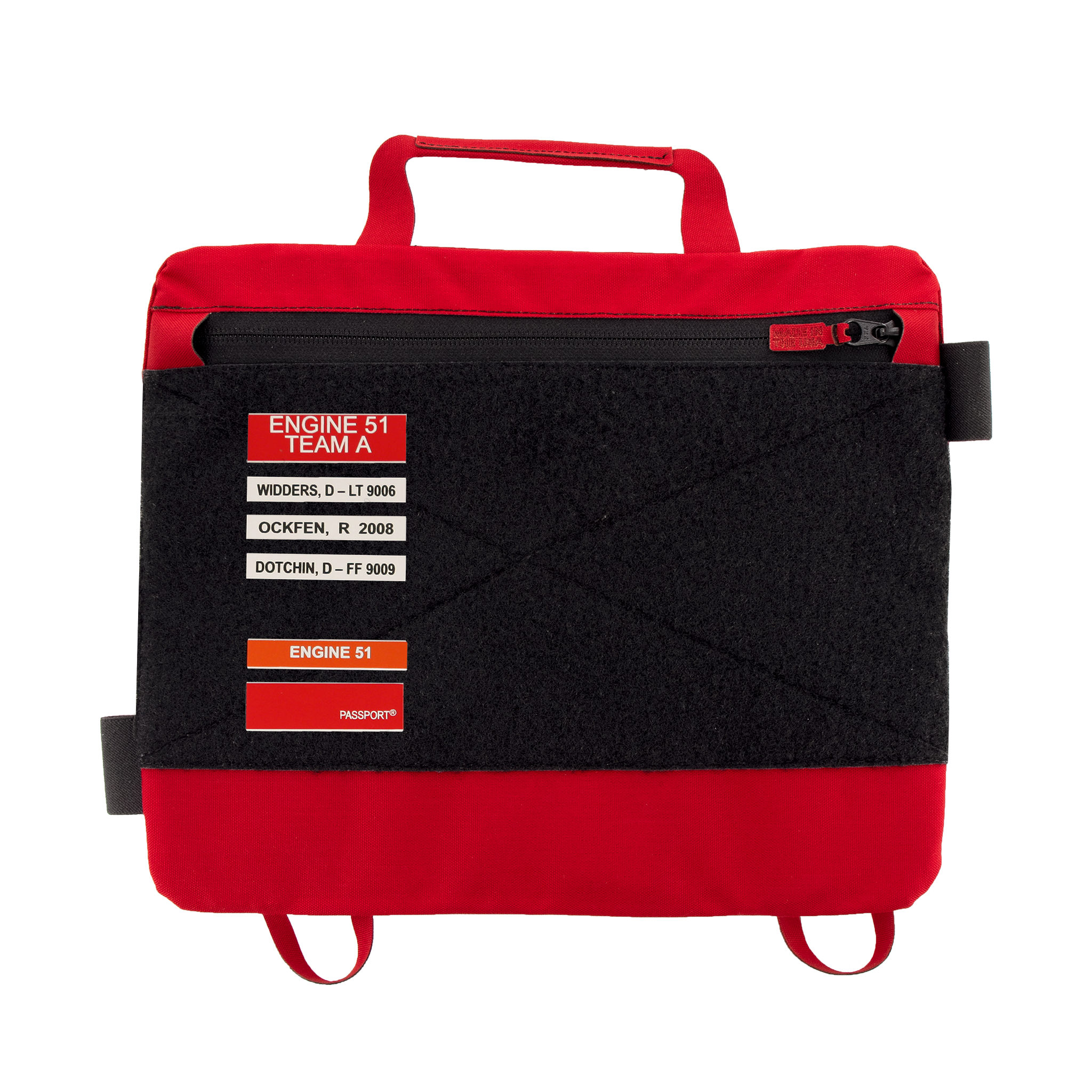 Battle Board Swift 4.0 Fire Medium in Rot – Rückseite mit großer Klettfläche