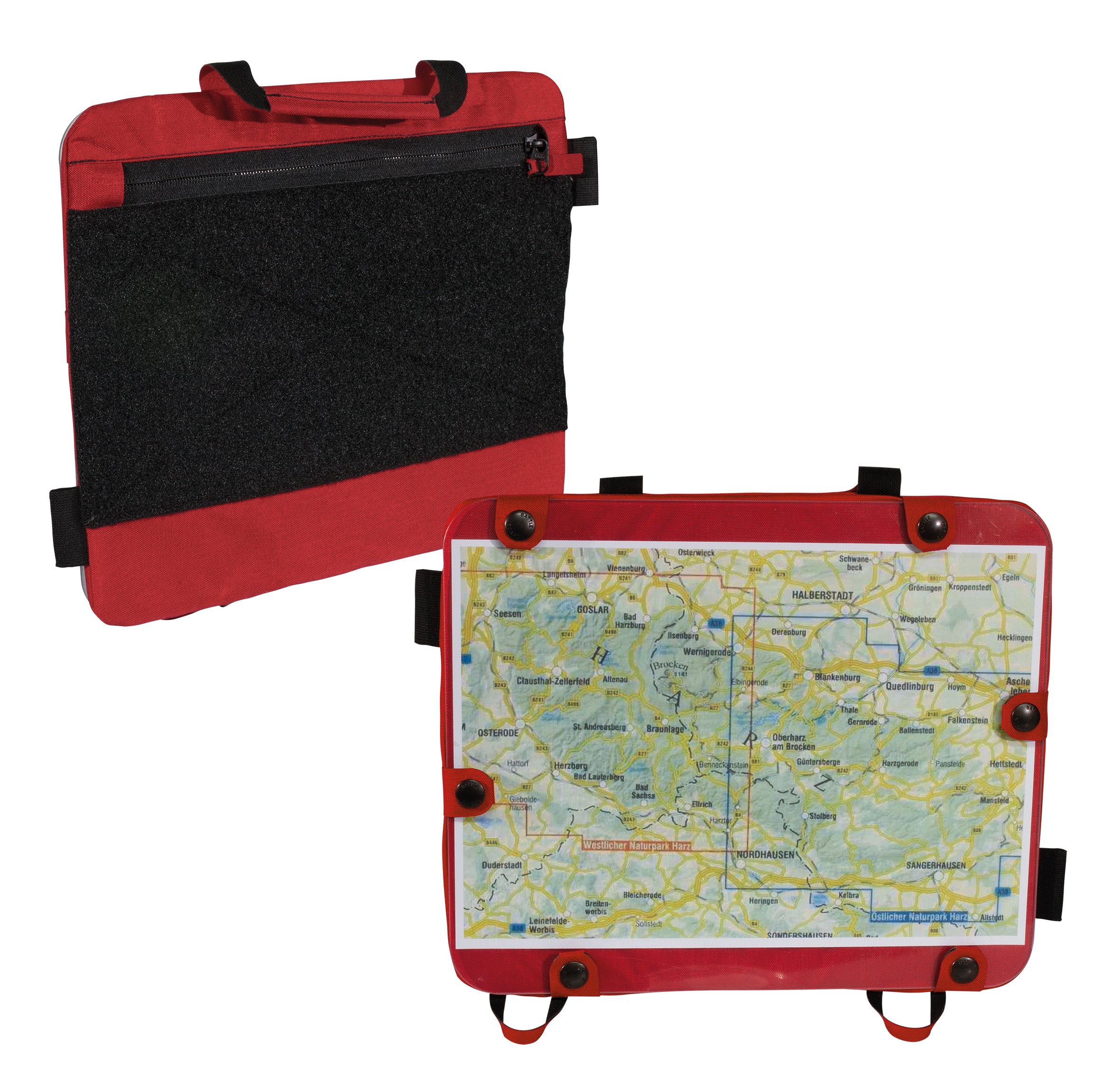 Battle Board Swift 4.0 Fire Medium – rote Vorderseite mit transparenter Kartenabdeckung