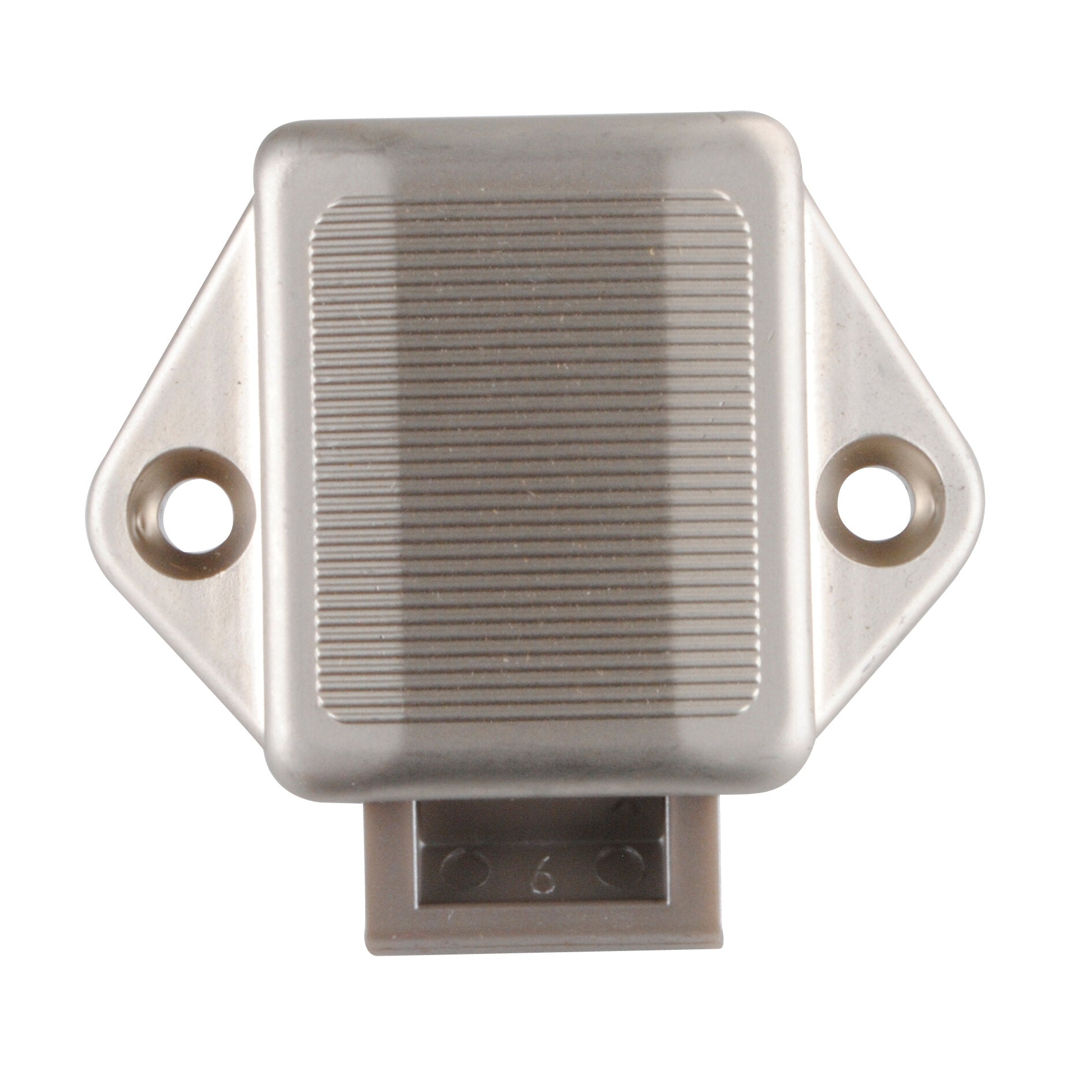Aufschraub-Riegelschloss Push-Lock Mini, silber