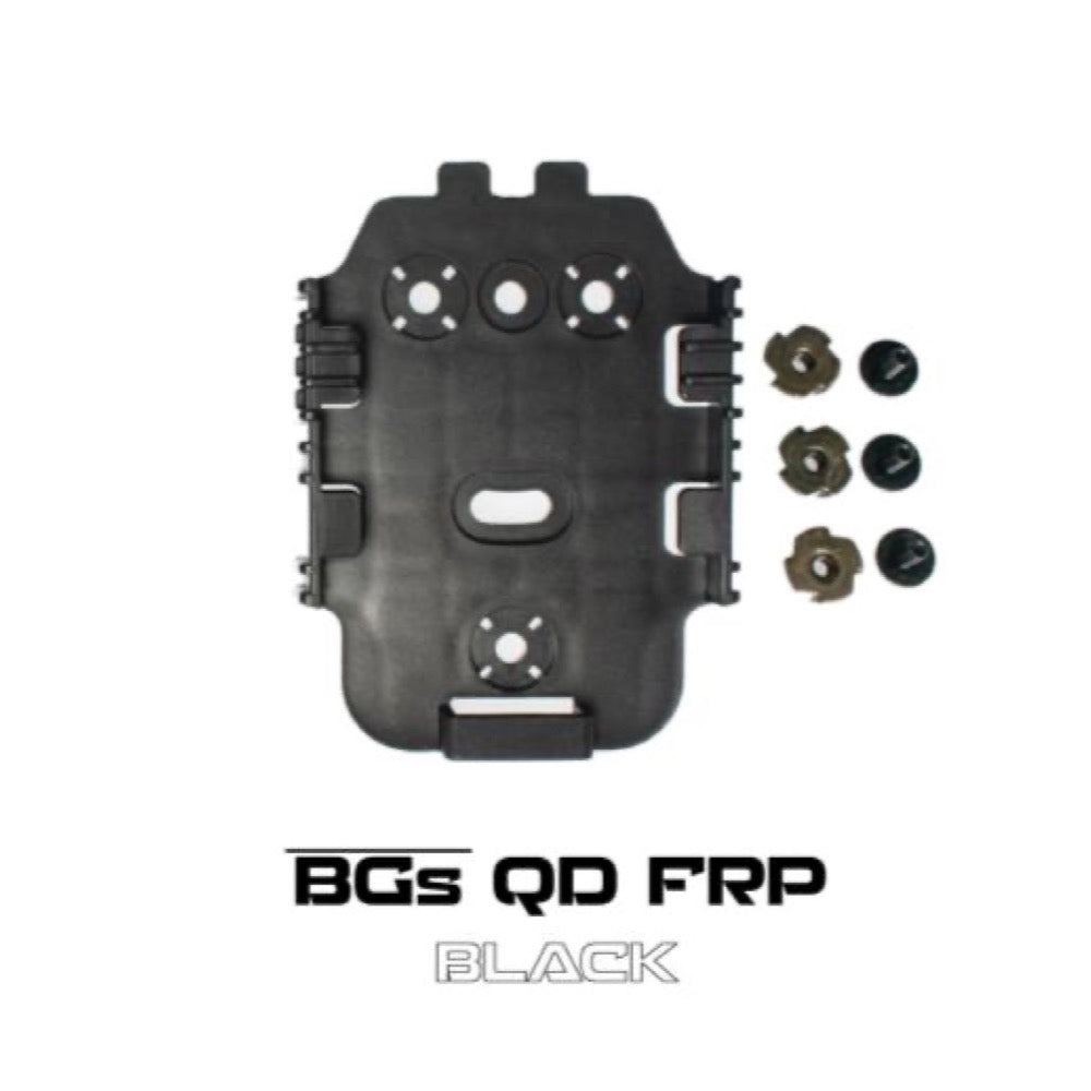 BGs QD Female Receiver Plate FRP in Schwarz mit Montagematerial